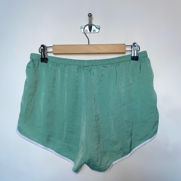 Aerie green satin track short size medium - Picture 3 of 9